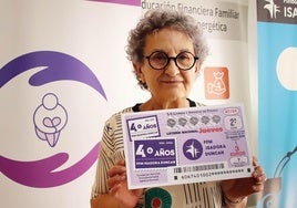 La presidenta de entidad, María García.
