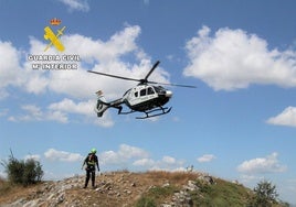 Imagen del rescate por parte del Greim.