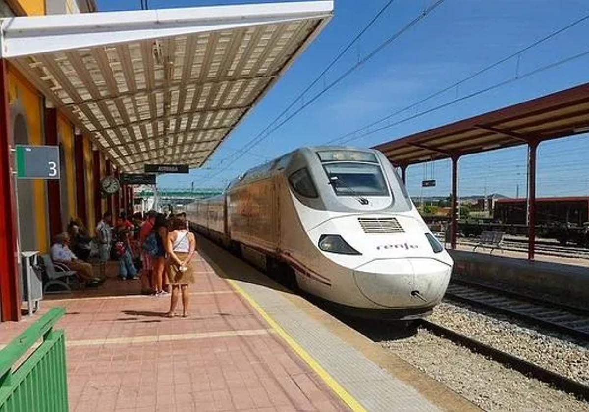 Vista de la estación de tren de Astorga