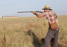 Un cazador durante el inicio de la media veda.