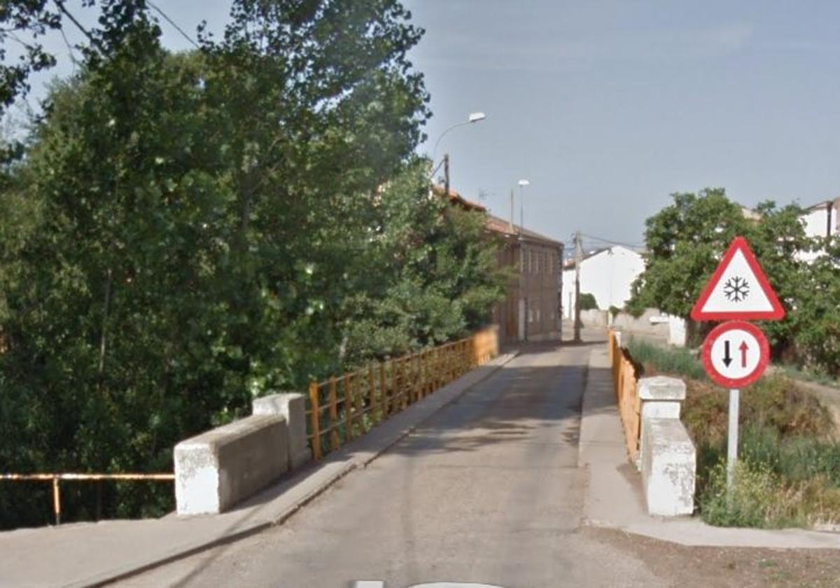 Puente actual en la localidad de Santibáñez.