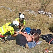 Una mujer de 50 años rescatada en helicóptero tras una fractura en Arintero