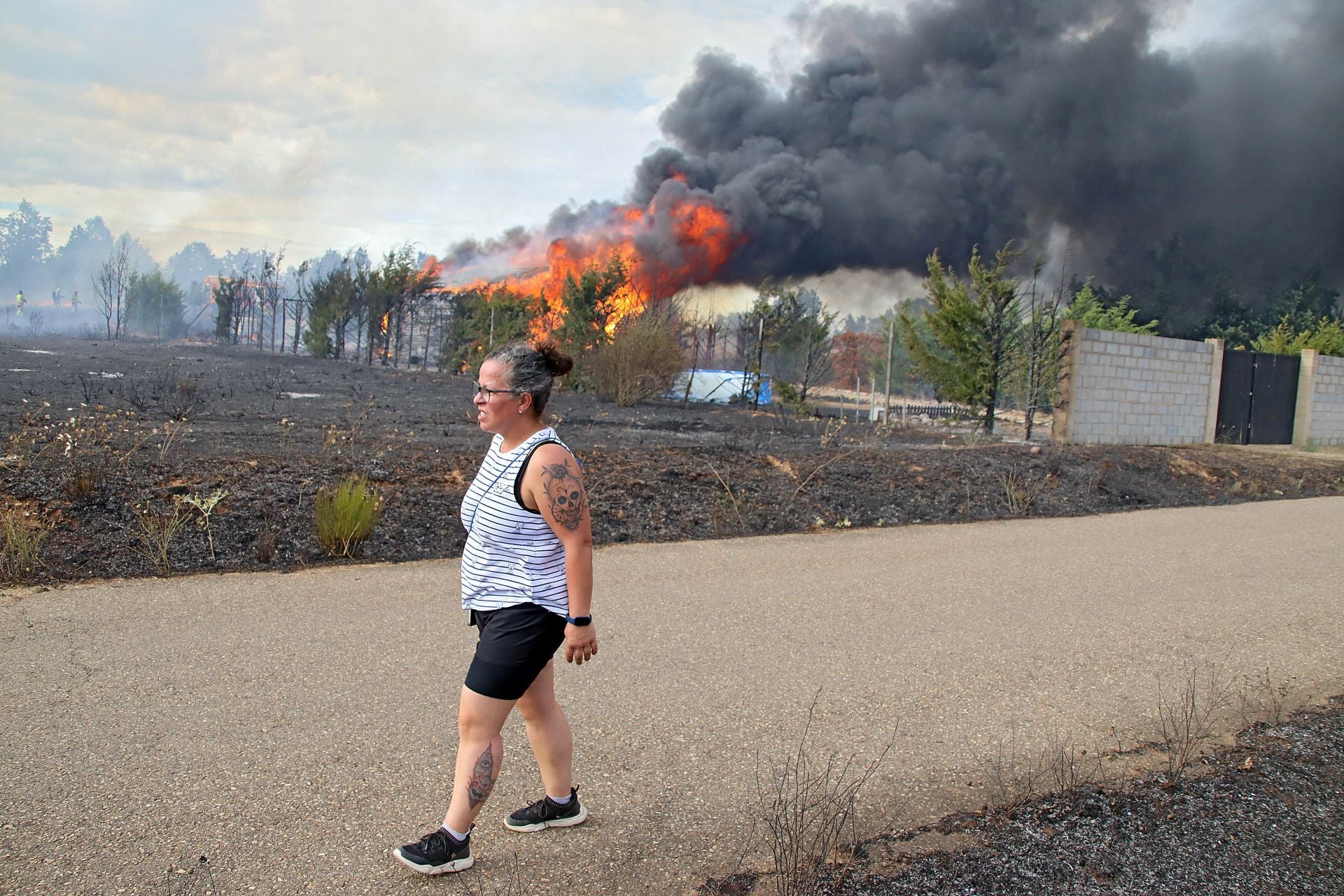 Incendio en Valverde de La Virgen