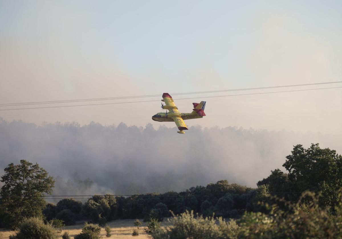 Incendio en las localidad deTrabazos, Zamora.