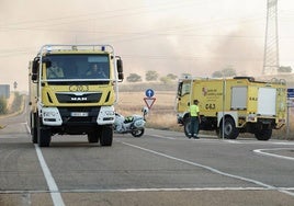 Incendio de nivel 2 en Castrillo de los Polvazares