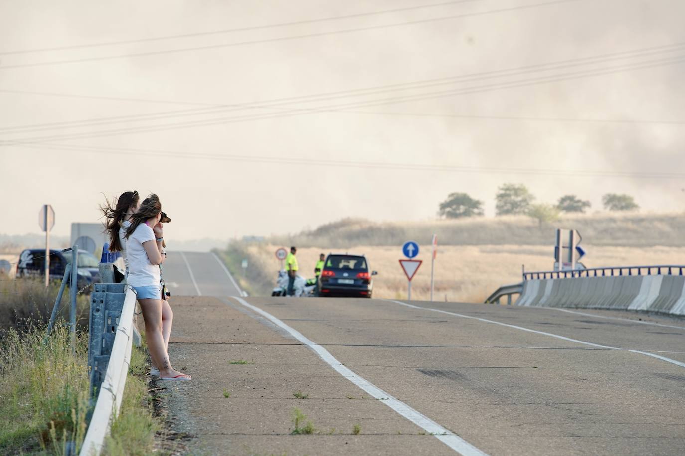 Incendio de nivel 2 en Castrillo de los Polvazares