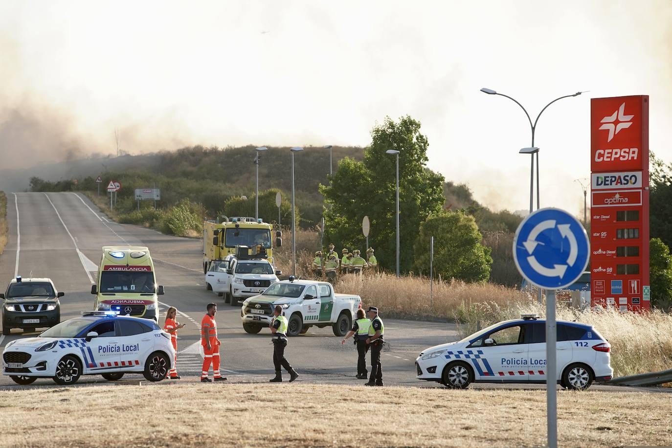 Incendio de nivel 2 en Castrillo de los Polvazares