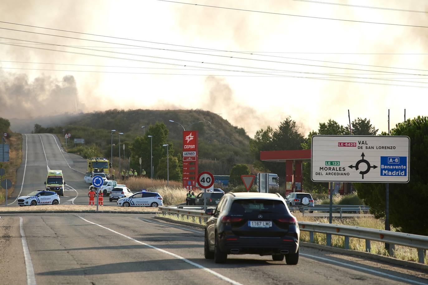 Incendio de nivel 2 en Castrillo de los Polvazares