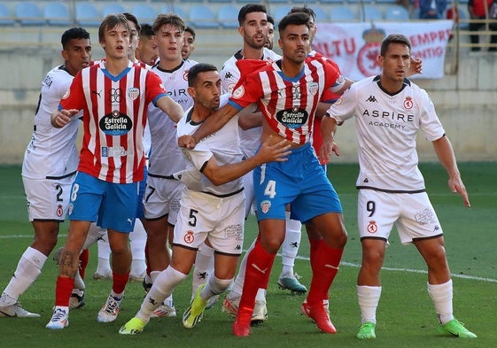 Un lance del partido ante el Lugo.