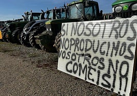 Concentración de agricultores en León.