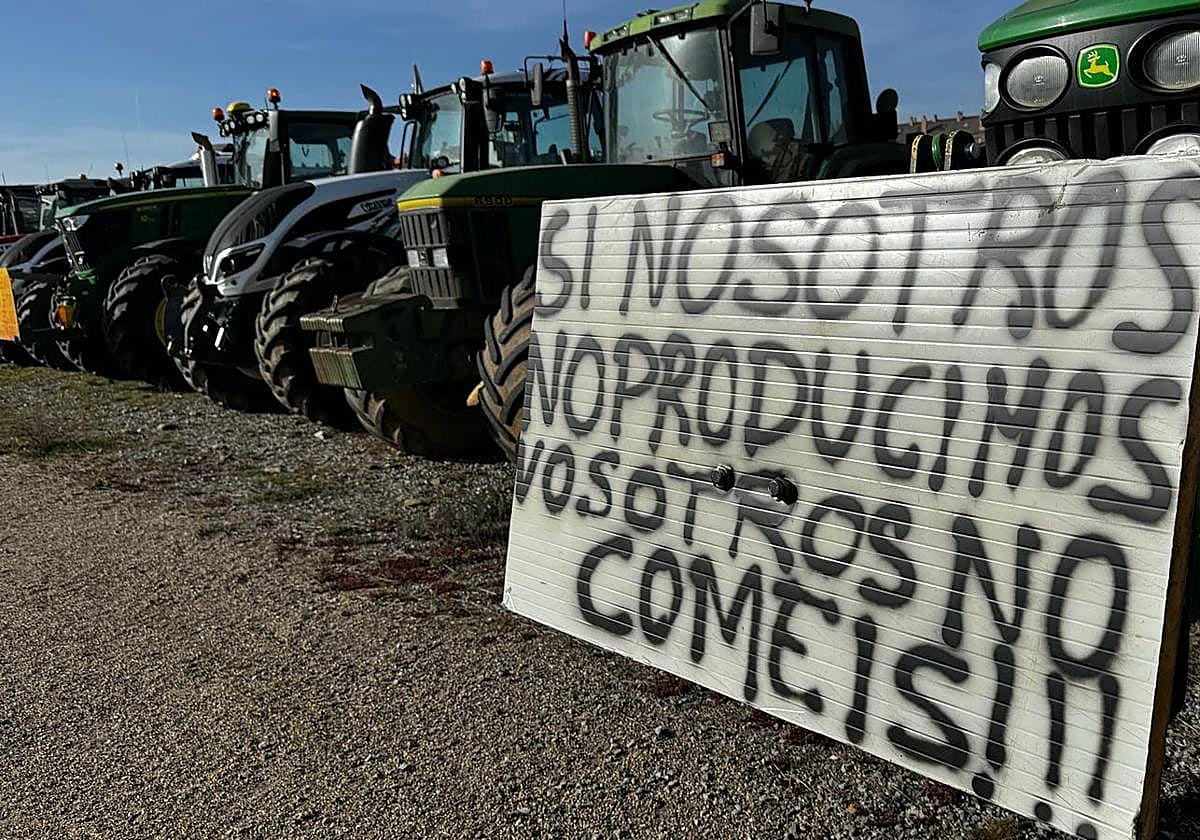 Concentración de agricultores en León.