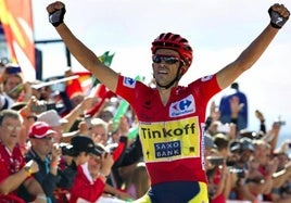 Alberto Contador ganó en la última ascensión a Ancares, por su vertiente gallega.