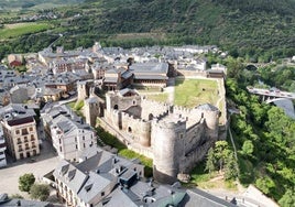 Castillo de Ponferrada a vista de dron