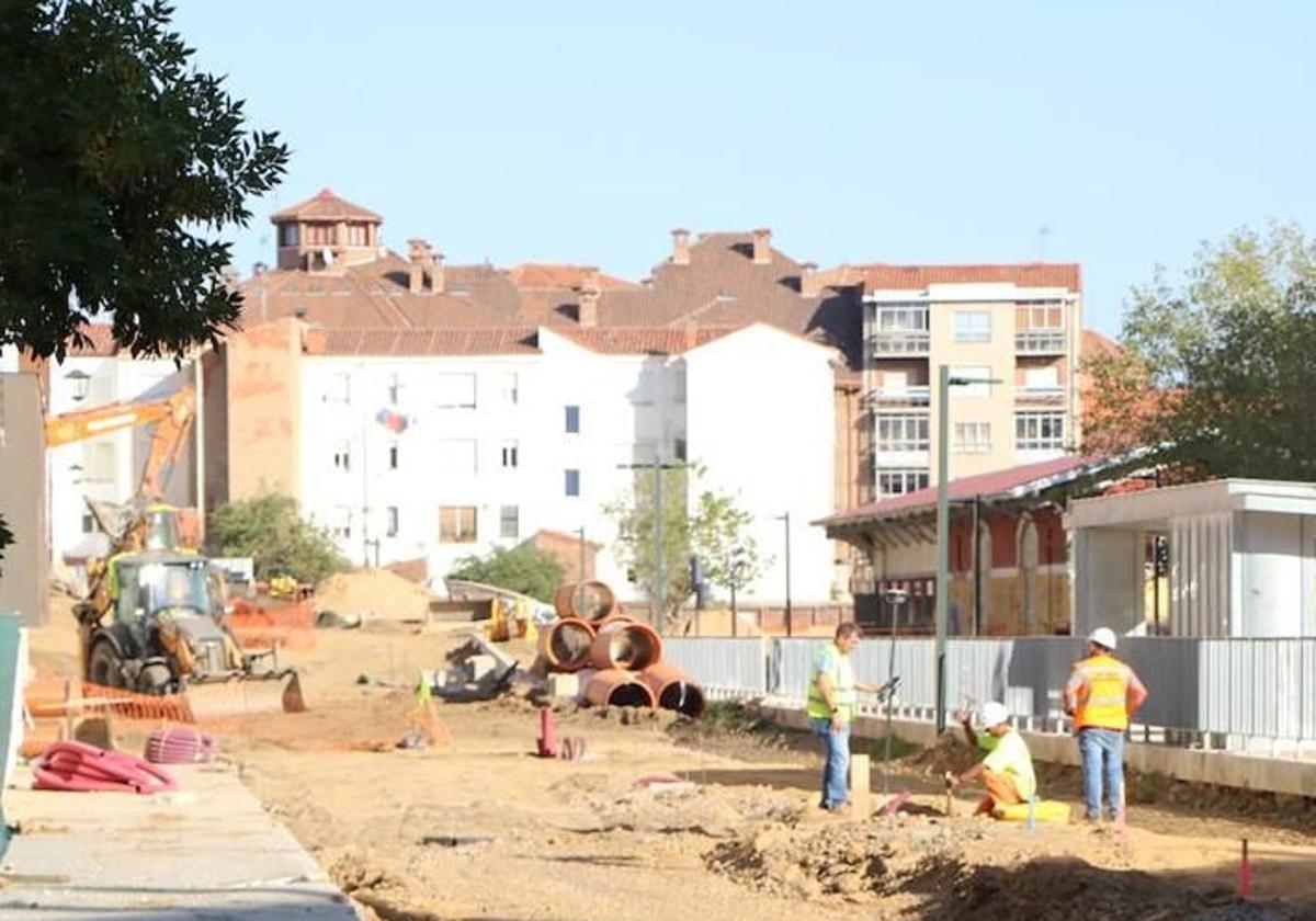 Obras de la integració nde Feve en León.