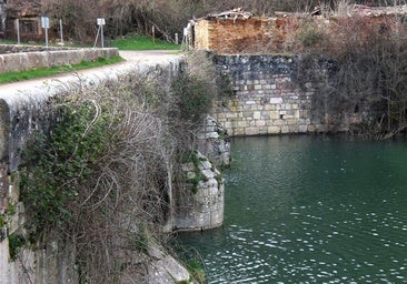 Las zarzas devoran el puente de Mercadillo de Sorriba del Esla