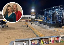 Imagen de la Plaza de Toros de Sahagún el día del concierto.