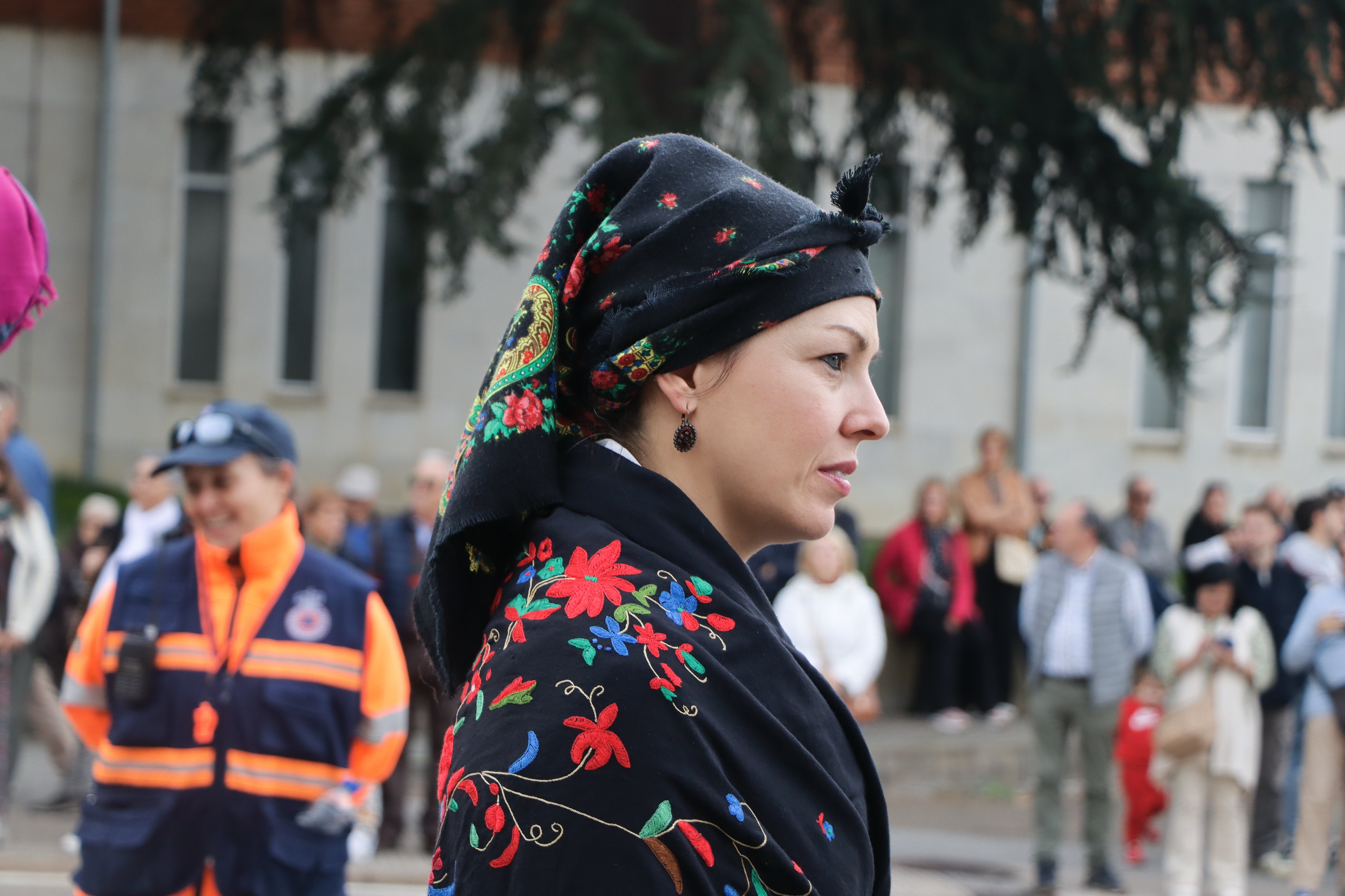 Desfile de pendones en la romería de San Froilán