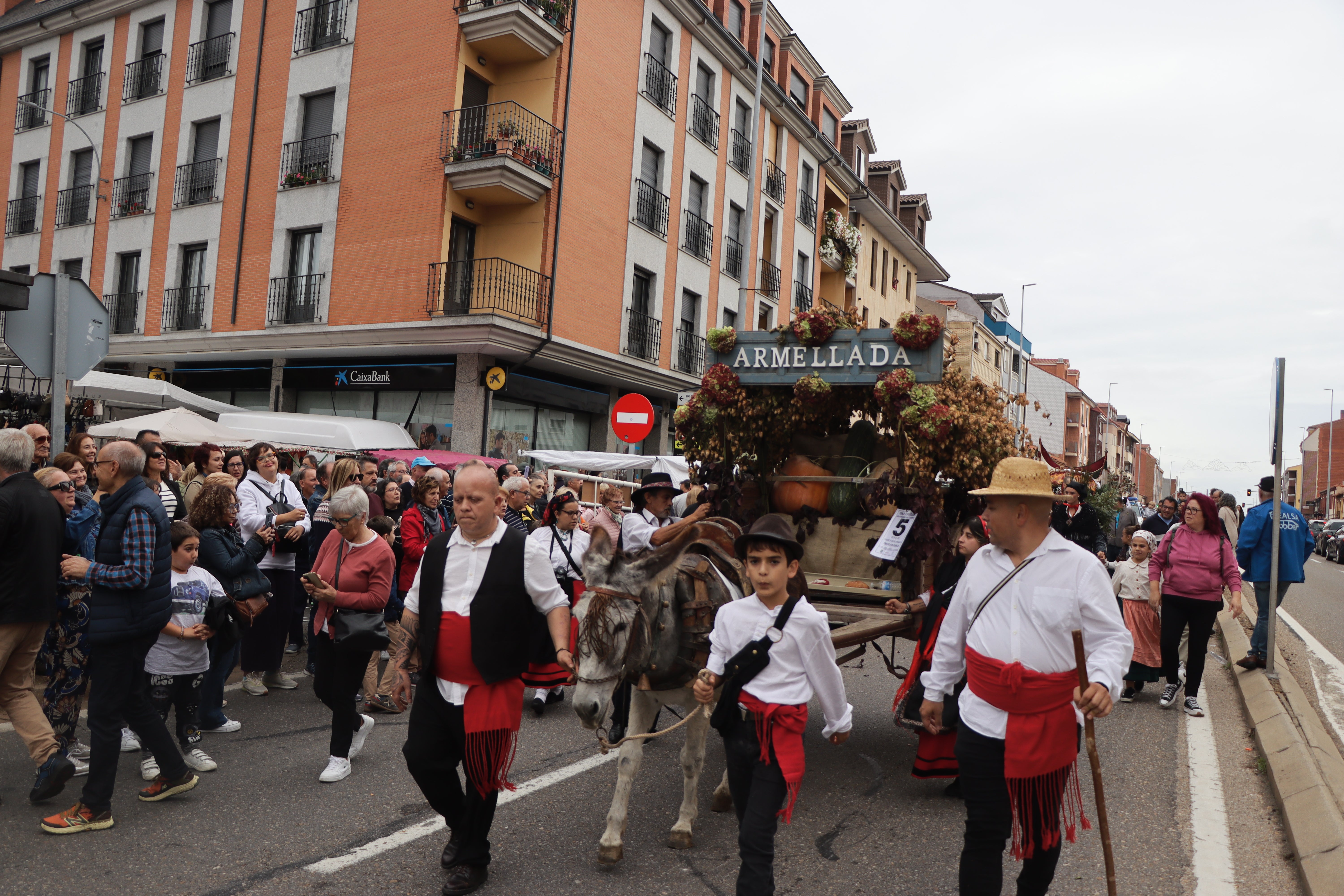 Los carros engalanados en la romería de San Froilán