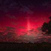 Una aurora boreal visita León: «Saqué a pasear a la perra y me quedé alucinado»