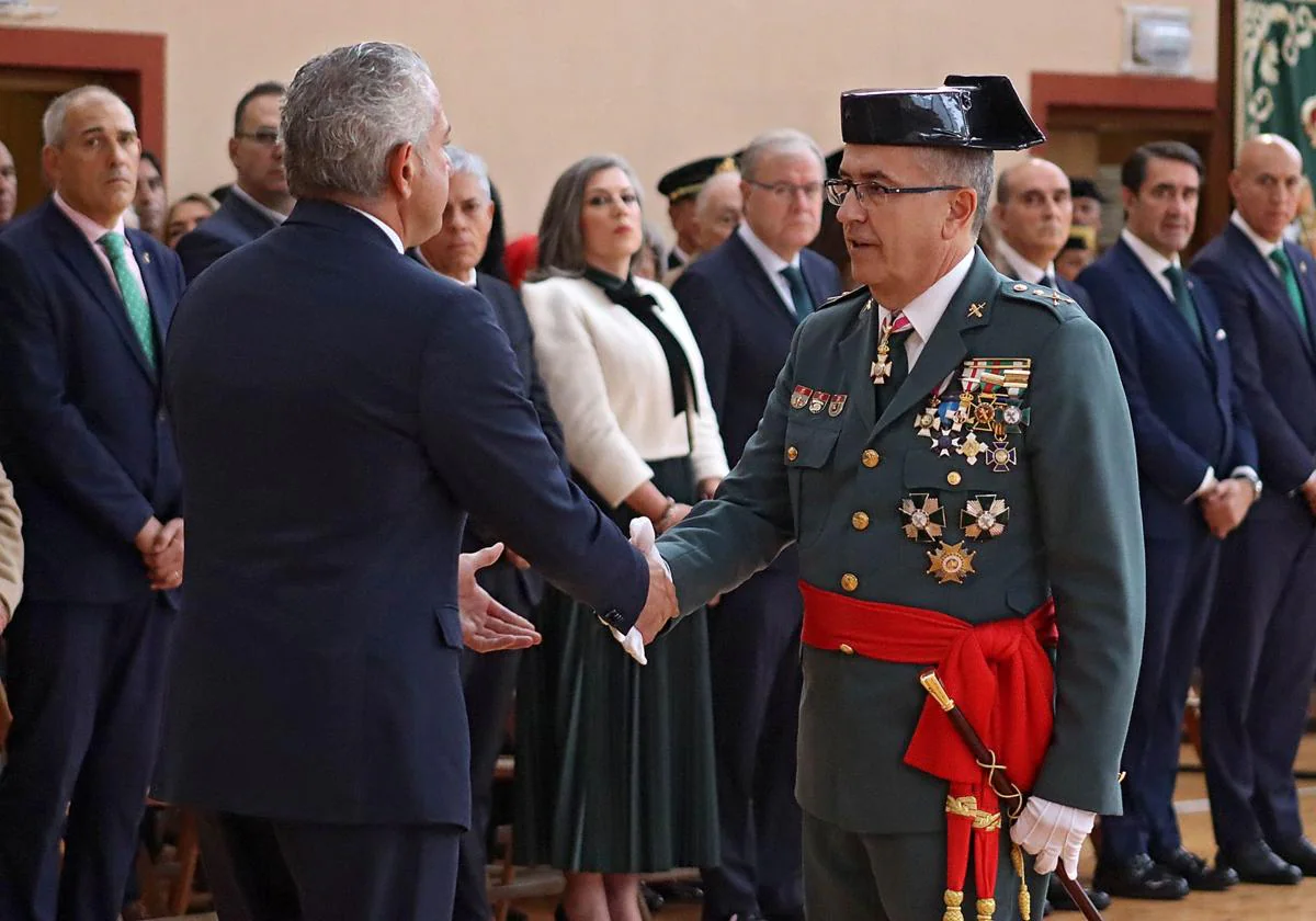 El jefe de la XII Zona de la Guardia Civil, general de Brigada José Antonio Fernández de Luz de las Heras, en el acto.