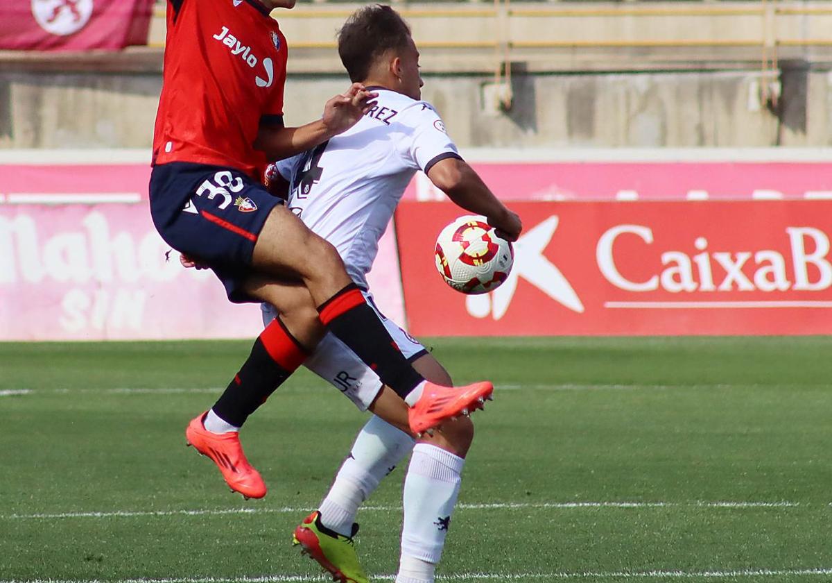 Rodri Suárez, en el partido ante Osasuna Promesas.