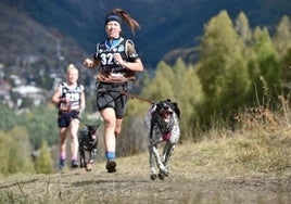 Andrea Rodríguez y Elur en el campeonato de Italia.