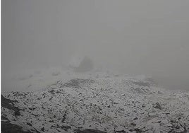 Nieve en la webcam de Collado Jermoso.