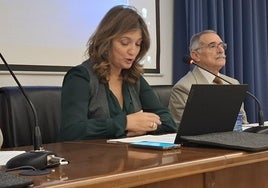 La rectora de la ULE, Nuria González, en la inaguración de las jornadas 'Impulsamos el talento'.