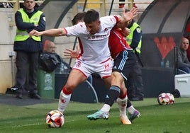 Kevin Presa, en el partido de la pasada temporada ante el Celta Fortuna.