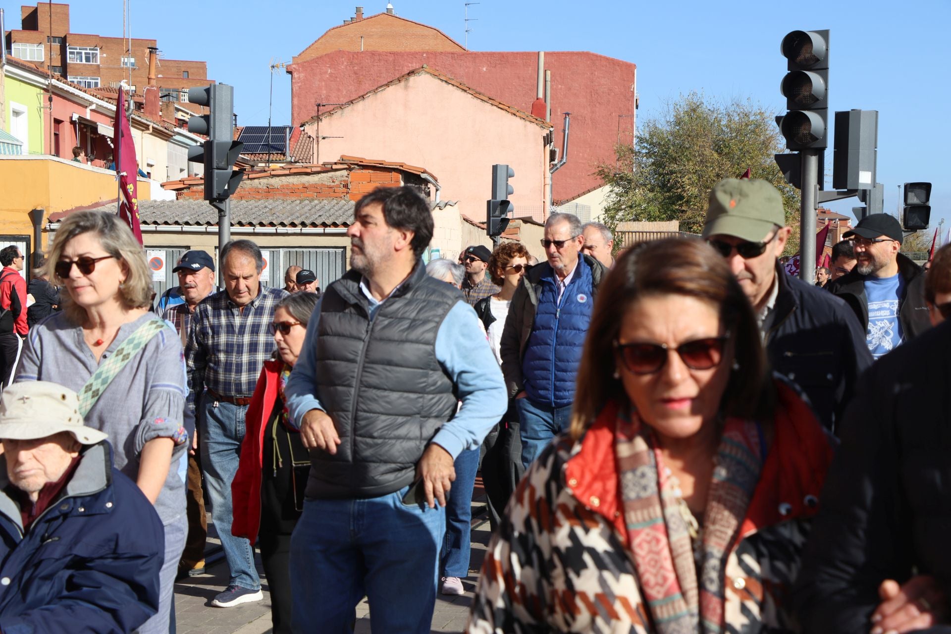 Manifestación por el futuro de Feve en León