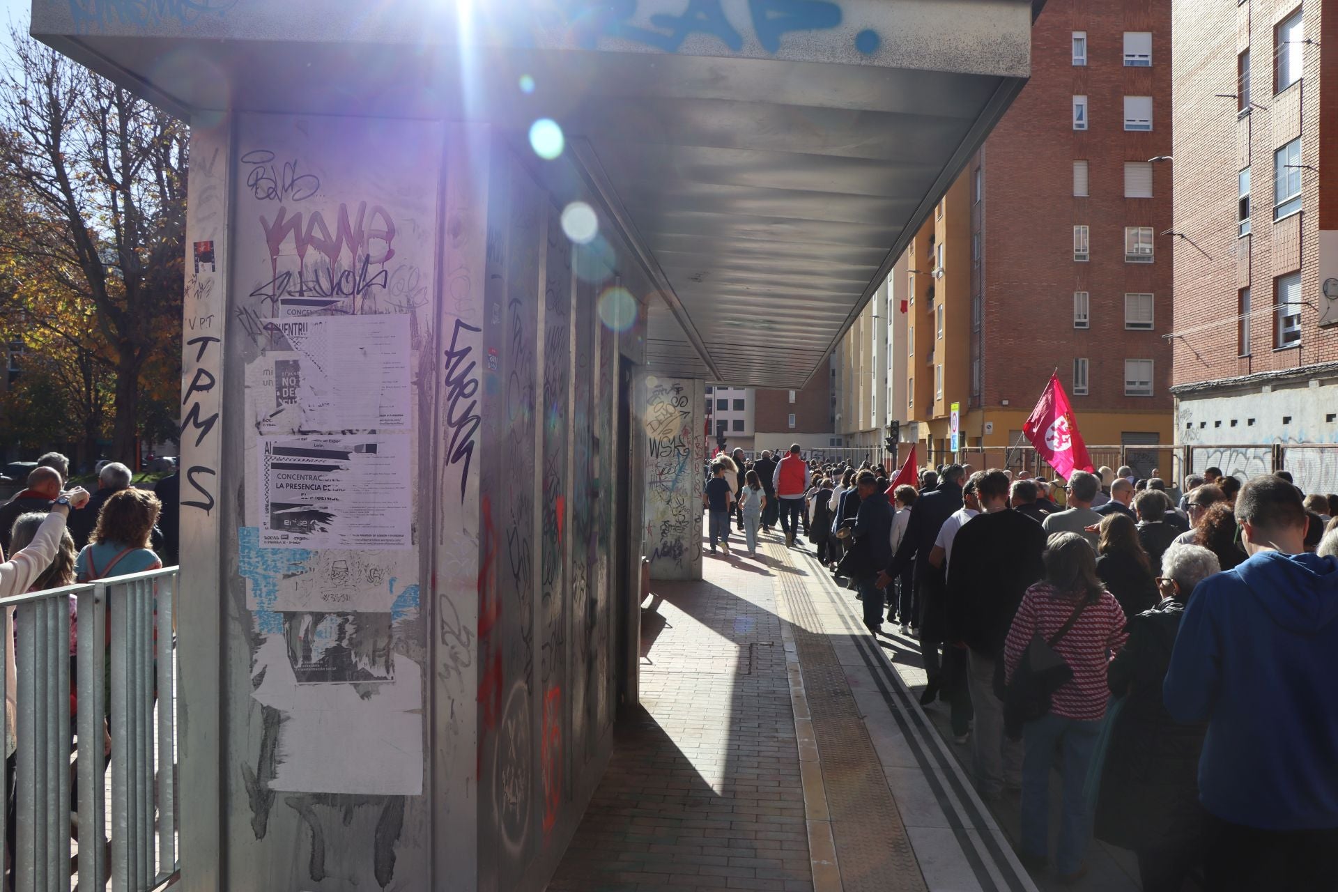 Manifestación por el futuro de Feve en León