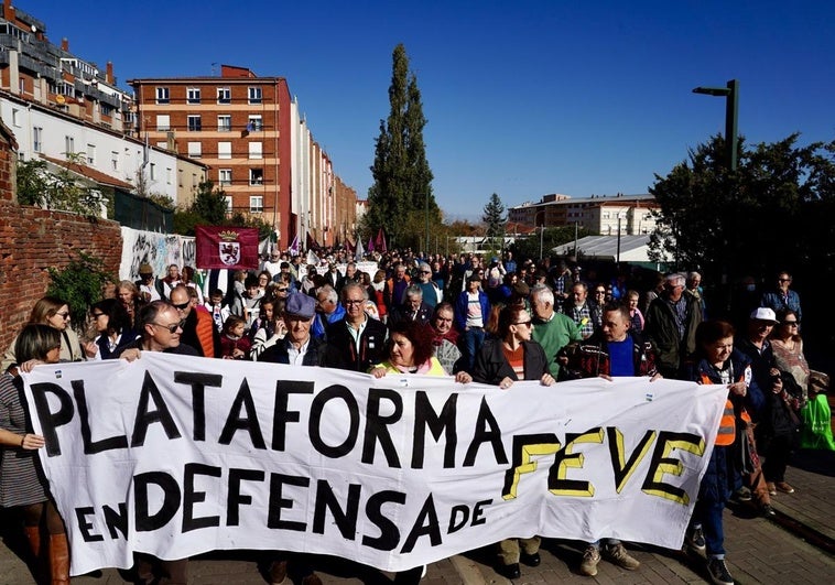 La cabecera de la manifestación, en el inicio del recorrido.