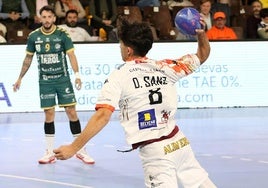 Darío Sanz, en el partido ante Nava de este sábado.