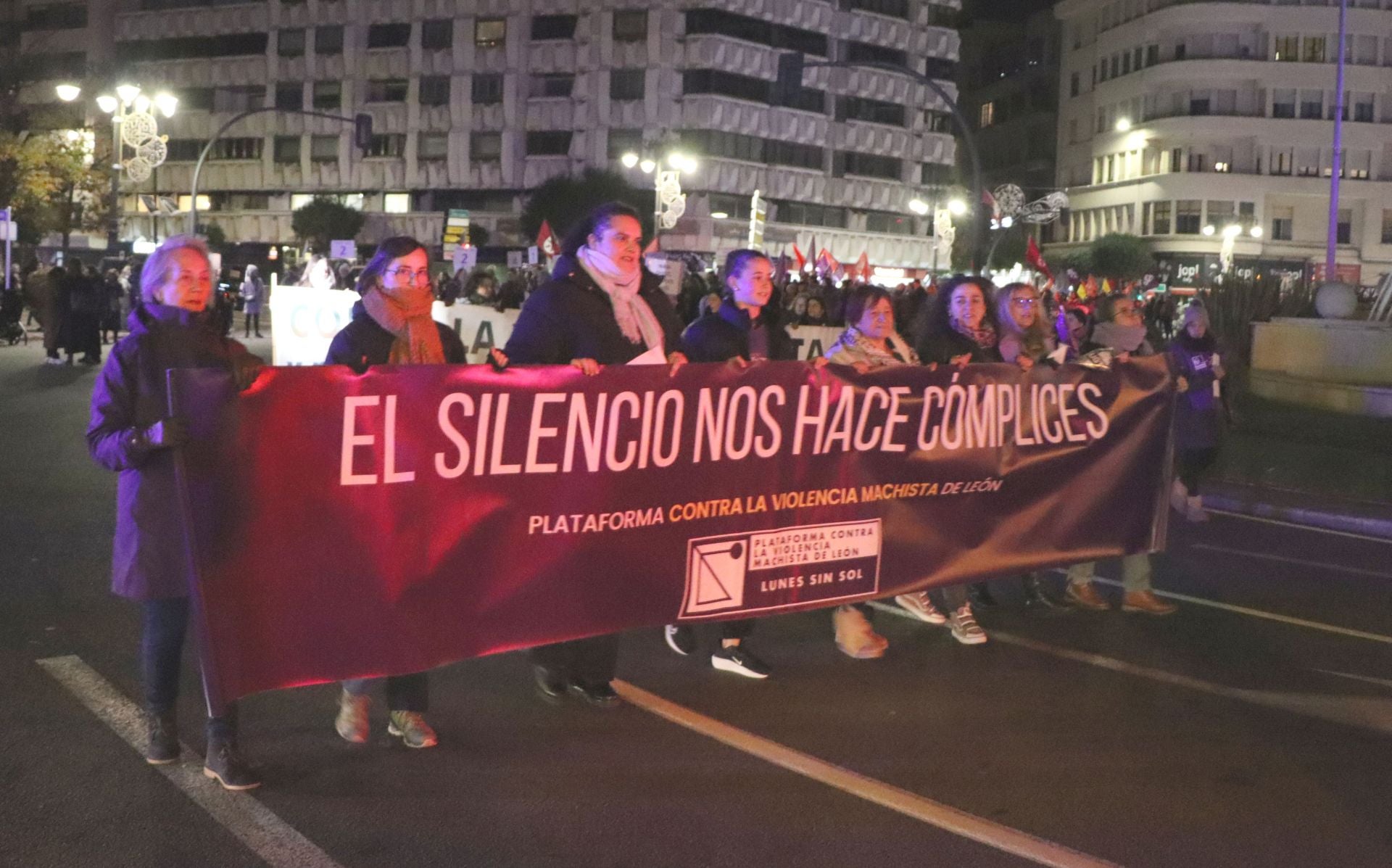 Manifestación contra la violencia de género en León