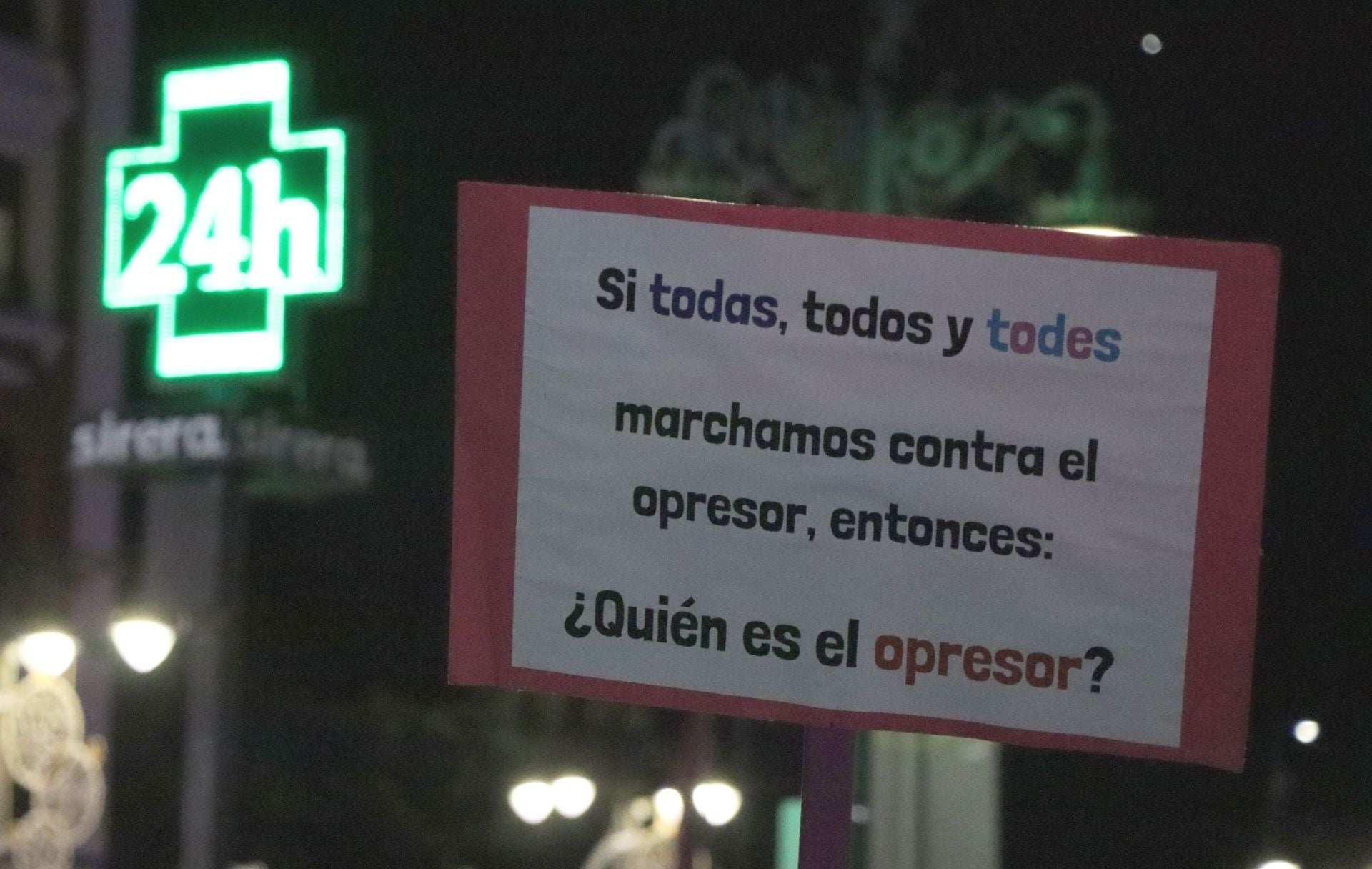 Manifestación contra la violencia de género en León