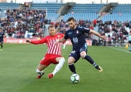 Rodri Ríos en un encuentro contra la UD Almería en Segunda División.