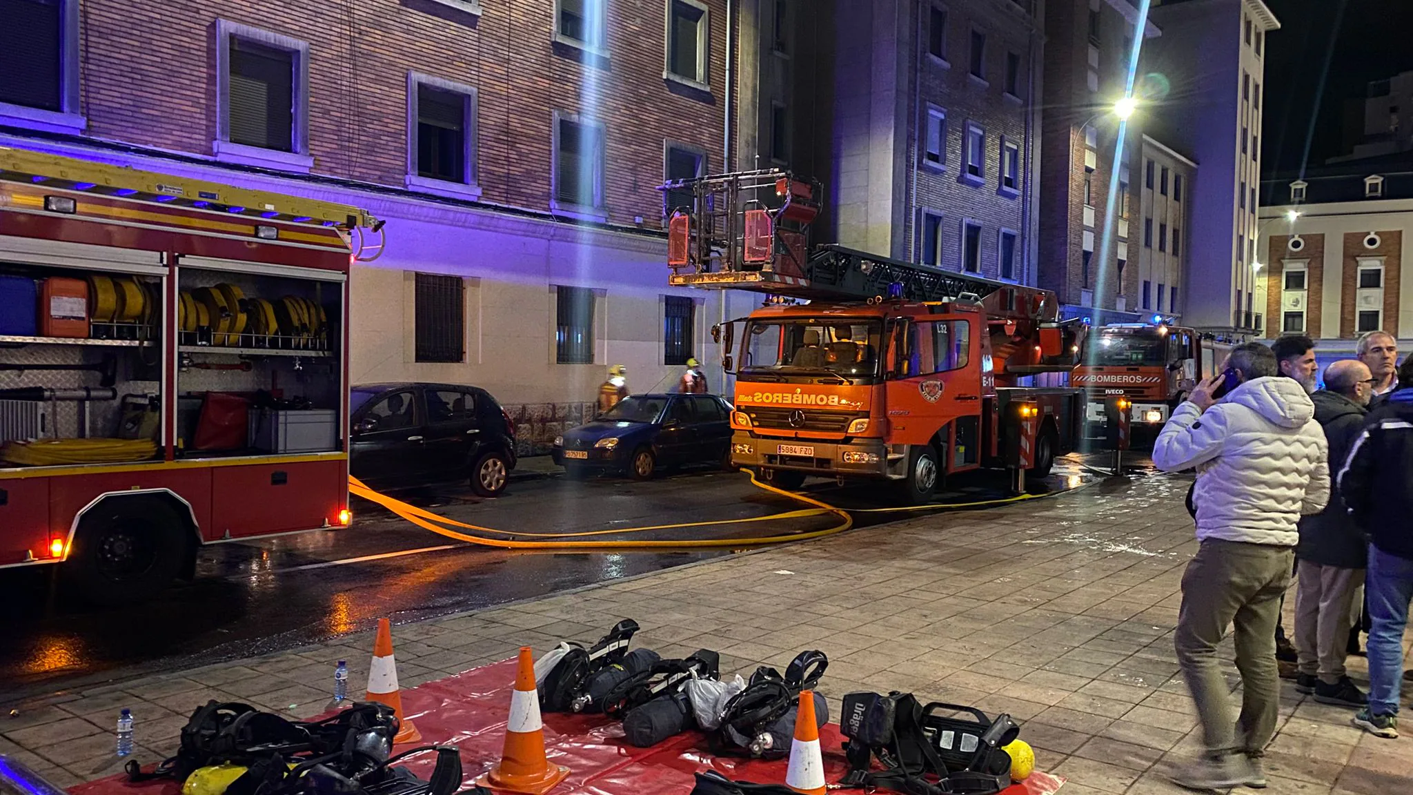 Incendio en el centro de León