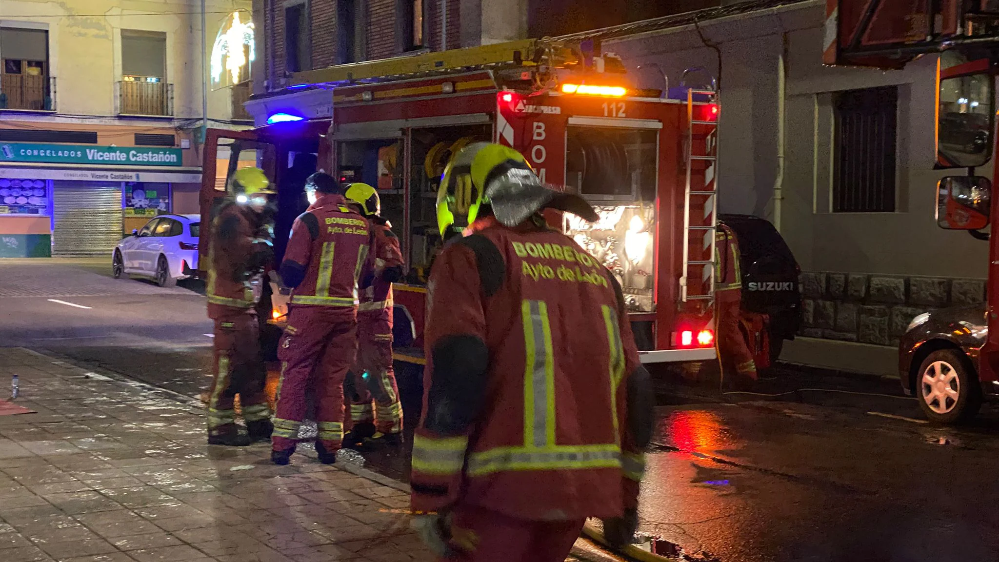 Incendio en el centro de León