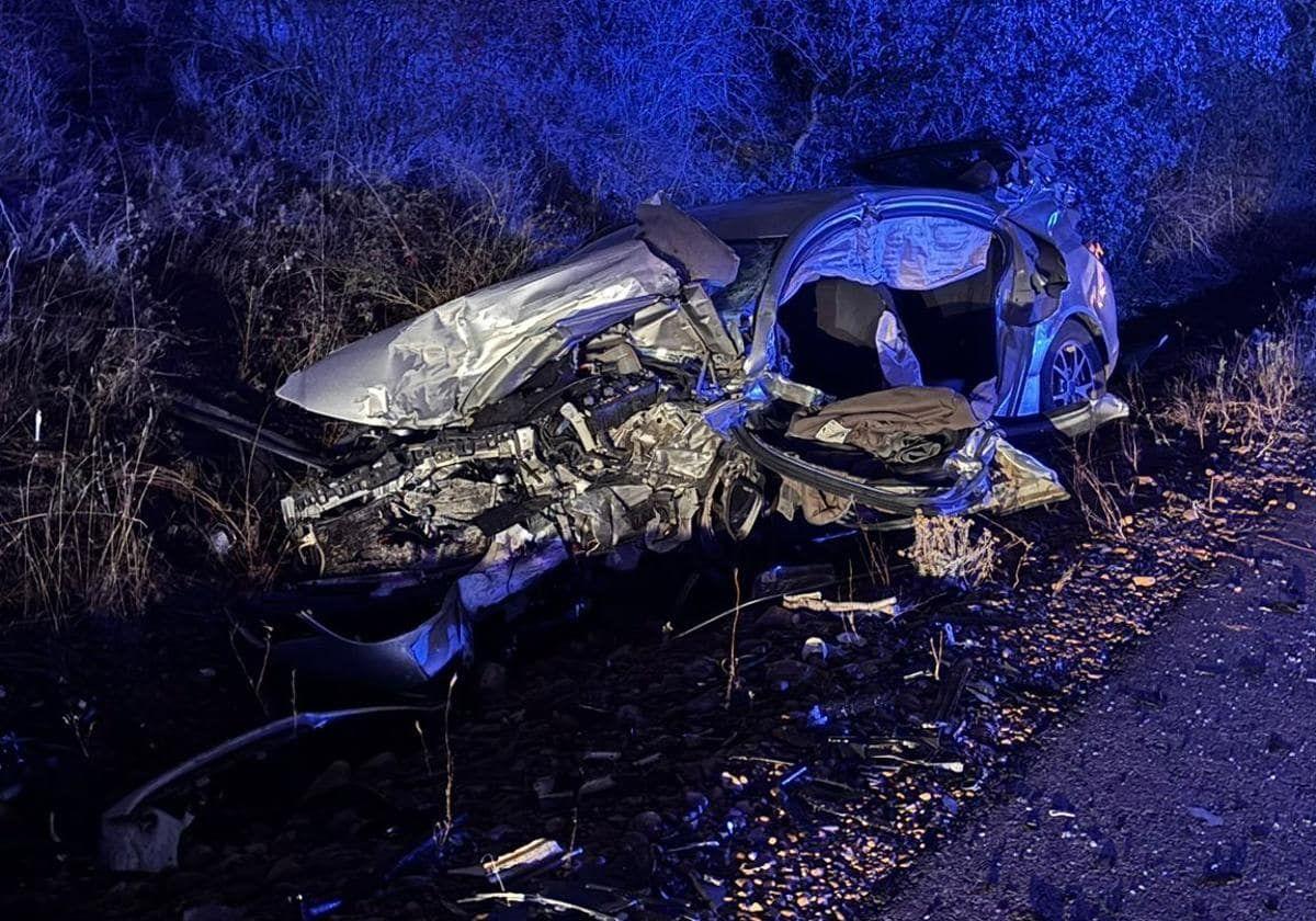 Foto de archivo de accidente de tráfico en León.