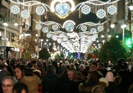 Iluminación navideña en León.