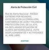 Activado el sistema ES-Alert en centenares de móviles leoneses por el temporal