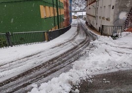 Imagen de la nevada en Ciñera.