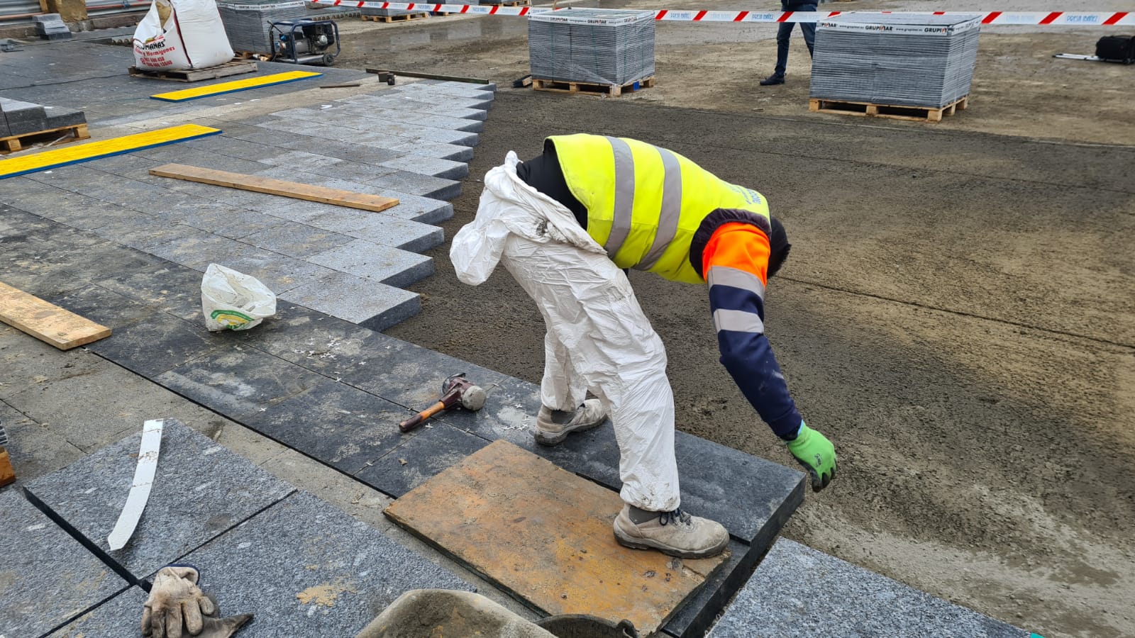 Obras en la Plaza Mayor de León