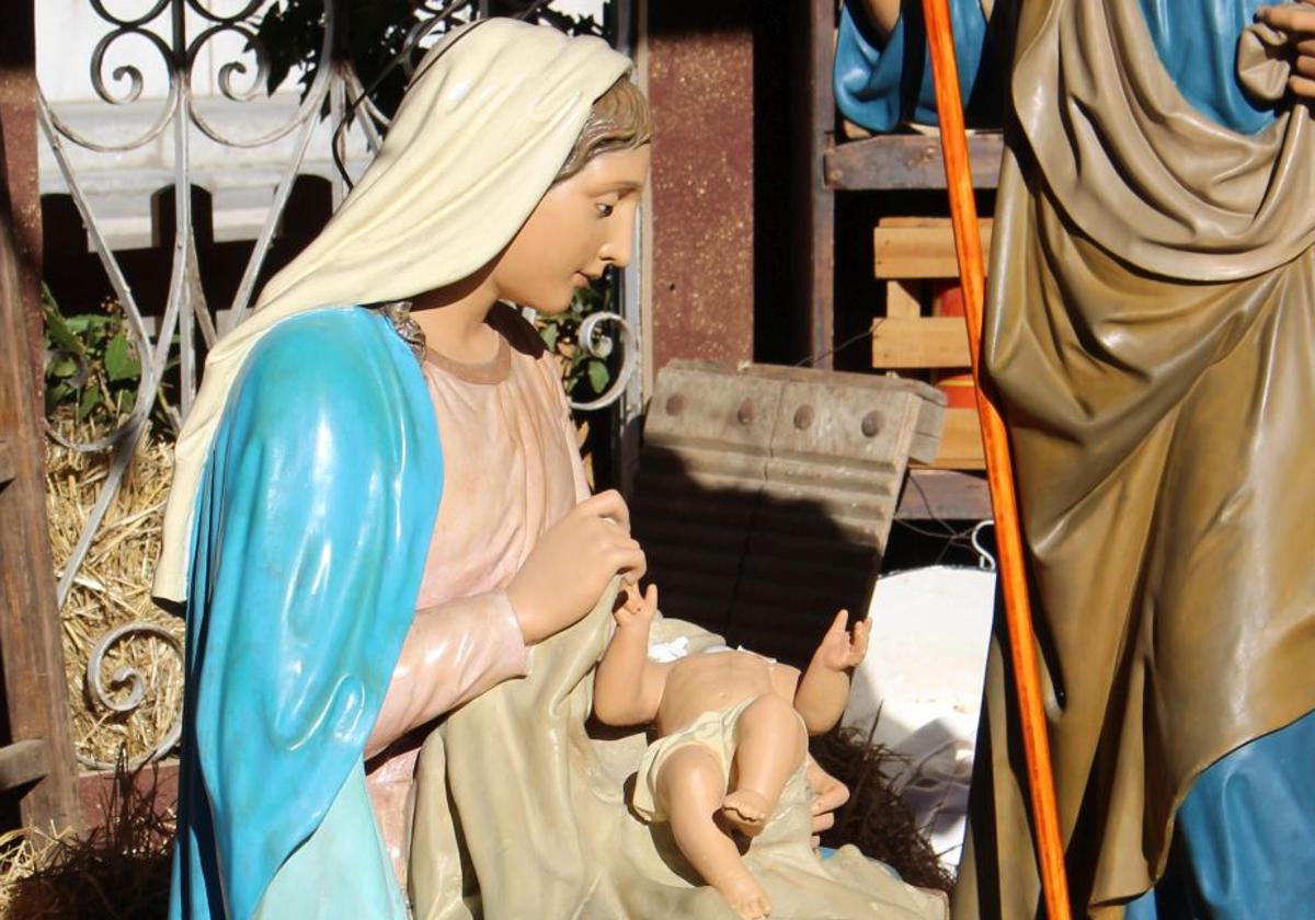 Belén de la Plaza de San Marcelo con el niño Jesús decapitado