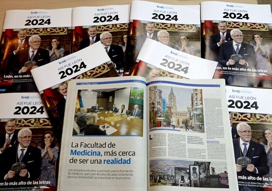 Ejemplares del anuario 'Así fue León 2024' de Leonoticias