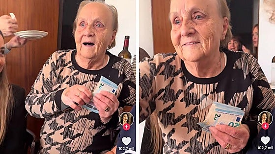 El vídeo viral de la abuela leonesa que reparte aguinaldos a sus 18 nietos