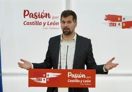 El secretario general del PSOE de Castilla y León, Luis Tudanca.