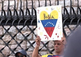 Protestas de venezolanos en León.