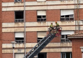 Imagen de la intervención de Bomberos de León.