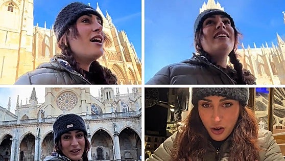 Una peregrina viral en TikTok muestra su experiencia en León durante el Camino